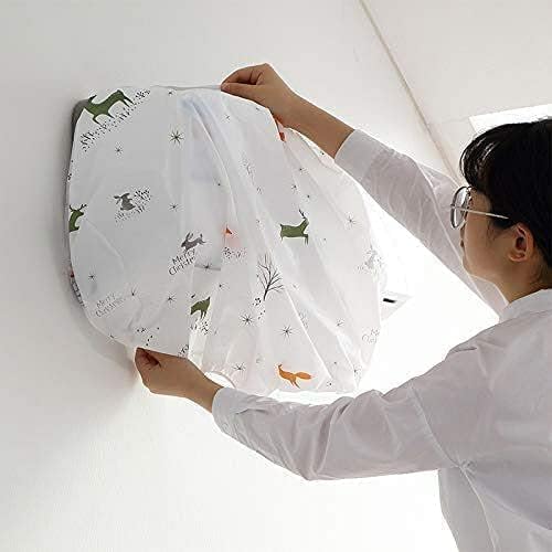 Air Conditioner Cover for 1.5 & 2 Ton Split AC | Dustproof Waterproof Stretchable AC Cover with Elastic | Folding Adjustable Protective Cover for All Company Models 110 x 33 x 31 CM Multicolour.