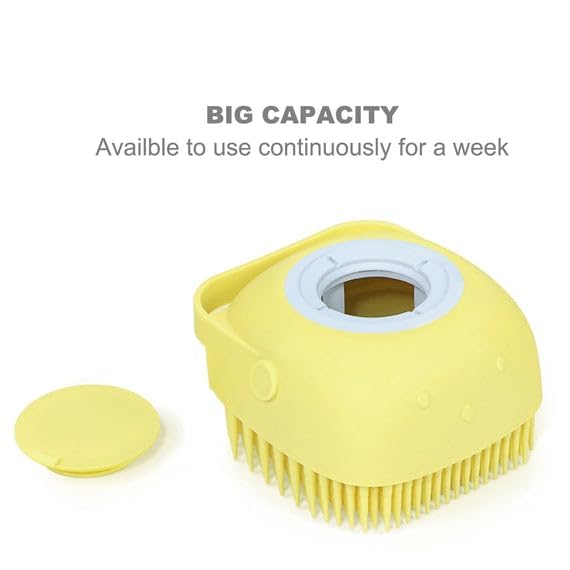 Silicone Bath Body Brush Shower Scrubber, For Cleaning Body with Shower Gel Dispenser Soft Massager with Non-toxic Brushes (Random Colors)