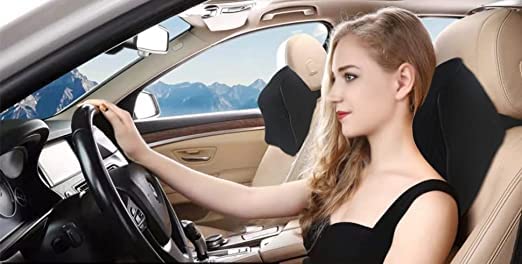 Car Seat Neck Pillows - Car Headrest Pillow - Car Neck Support - Memory Foam - Soft, Breathable & Ergonomic Design - Ideal for Neck Pain Relieve & Cervical Support