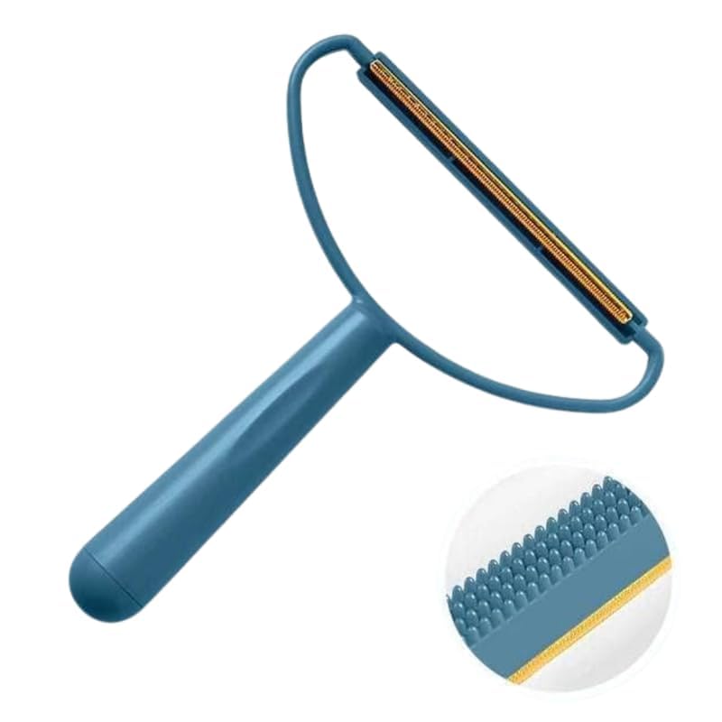 2 in 1 Portable Lint Remover Brush | Stainless Steel Pet Hair and Dust Cleaner for Clothes, Carpets and Furniture (Pack of 1)