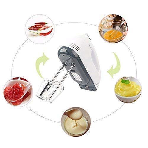 Scarlett Electric Hand Mixer for Kitchen | Handheld Cake Blender with Four Stainless Steel Attachments including Beaters & Dough Hooks for Whipping Cream. (Pack of 1)