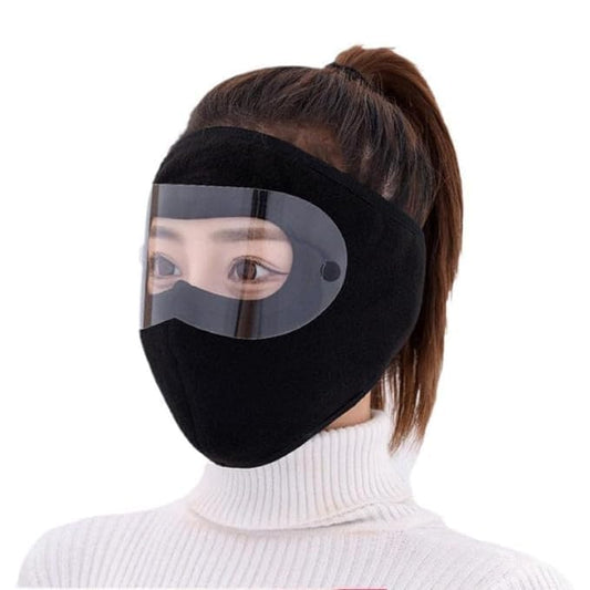 Unisex Full Face Mask Windproof and Sun Protection Washable Mask Warm Anti Fog Removable Eye Protection Screen Summer Keep Goggles Cycling and Bike Mask for Women and Men[ Black]