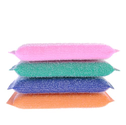 Kitchen Dish Sponge and Cleaning Scrubber, Dual Layer, Pack of 6