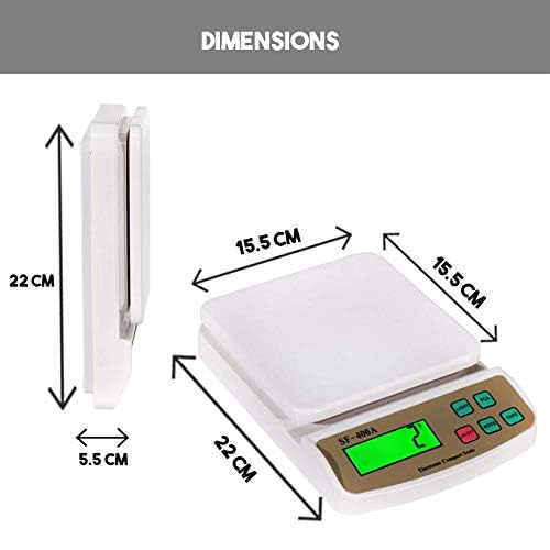 Digital Weighing Scale for Kitchen & Shops | Calorie Food Weight Machine | Mini Food Measuring Scale for Diet Tracking Weight Upto 10 Kg Toothbrush