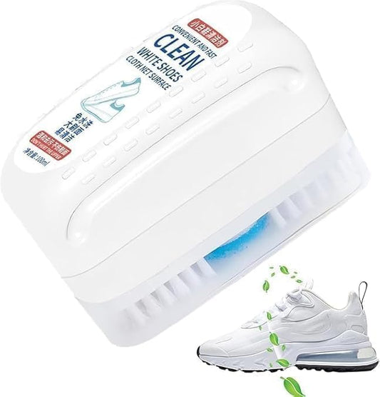 2-in-1 White Shoe Cleaner Kit | Convenient No-Scrub Cleaning Brush for Sneakers, Sports Shoes & Cloth Surfaces | Quick Stain Remover, Travel-Friendly Shoe Care Accessory (1)