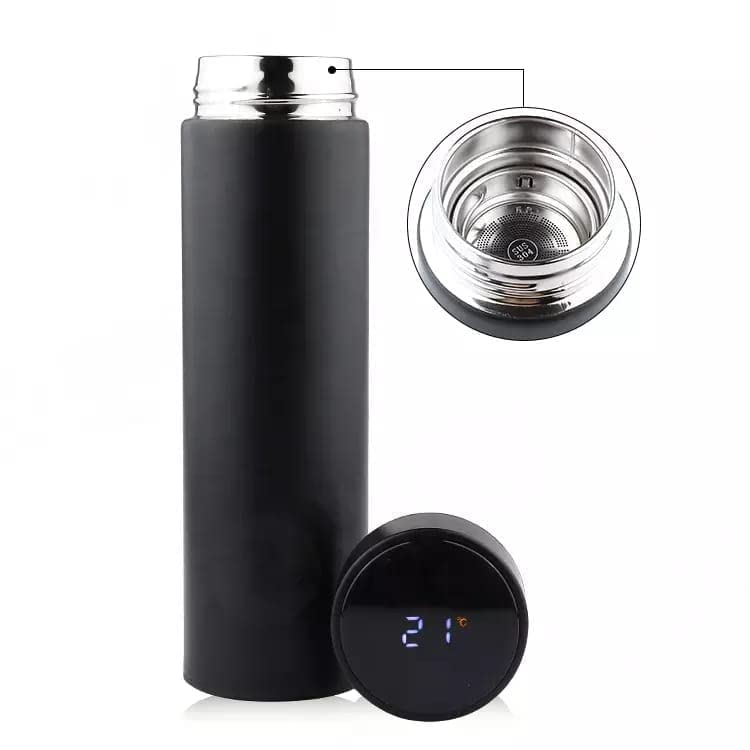 500ml Hot & Cold Smart LED Temperature Display Water Bottle, Double Wall Vacuum Insulated Flask, Food Grade SUS304 Stainless Steel Bottle