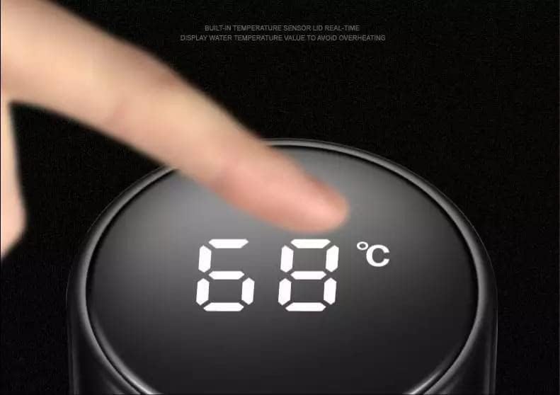 500ml Hot & Cold Smart LED Temperature Display Water Bottle, Double Wall Vacuum Insulated Flask, Food Grade SUS304 Stainless Steel Bottle