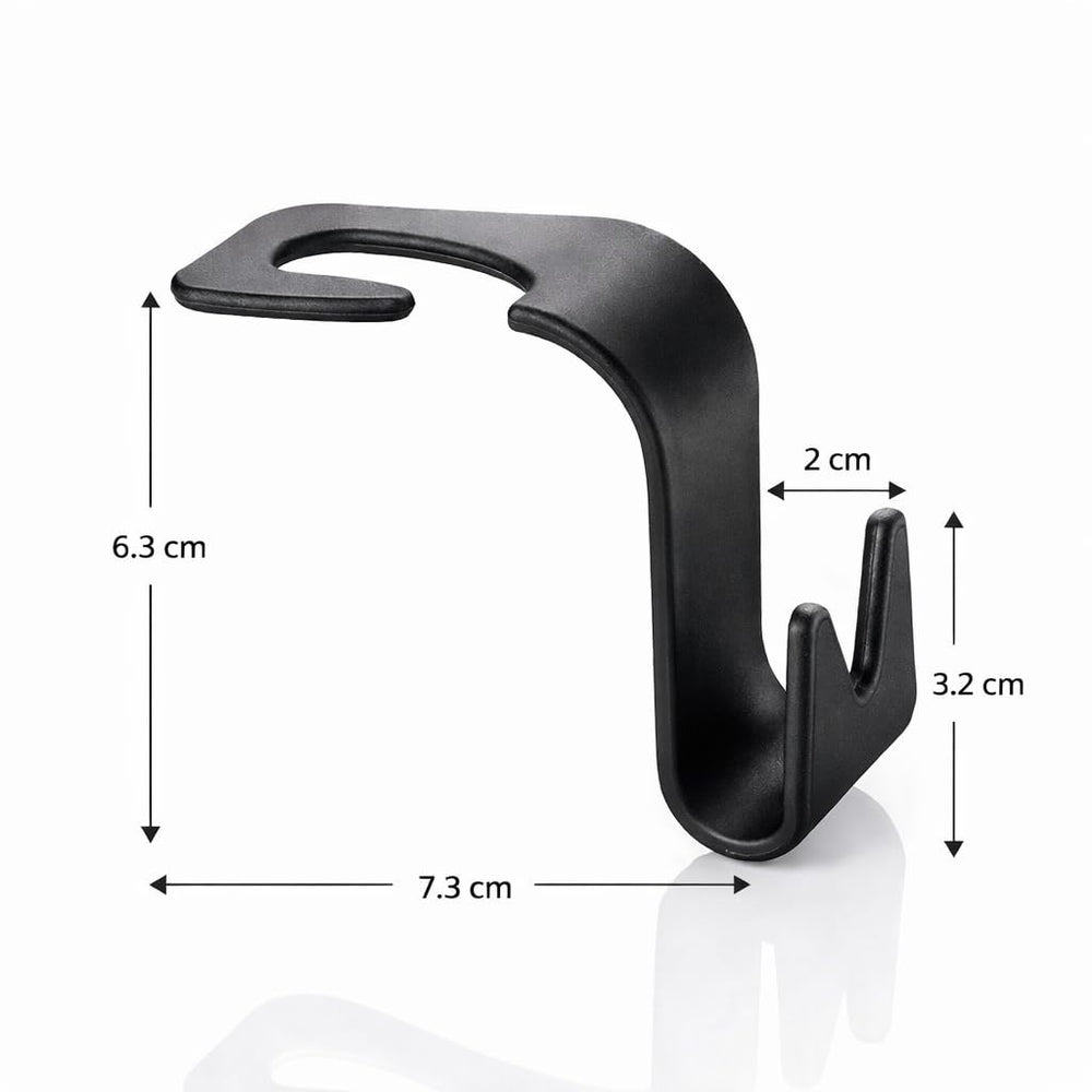 Car Backrest Hanger with Headrest Support Stand 4 Pcs – Sturdy Stance Hook for Neck & Back Support for Drivers, Multi-Purpose Seat Hanger for Bags & Clothes, Improves Posture & Driving Comfort