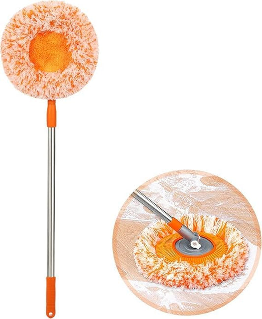 360° Rotatable Triangle Microfiber Mop – Adjustable Handle, Coral Velvet Mop Head for Floor & Wall Cleaning – Household Dust & Dirt Remova