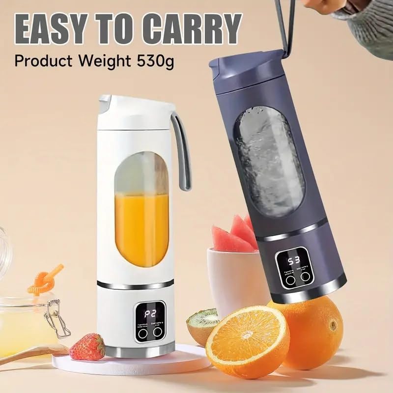 Portable JuicerBlender Electric Juicers Fruit Mixers USB Rechargeable Smoothie Mini Blender Personal Juicer 10 Blades 3 Gears With 1500 Mah Rechargeable Battery-Smoothie Juicer