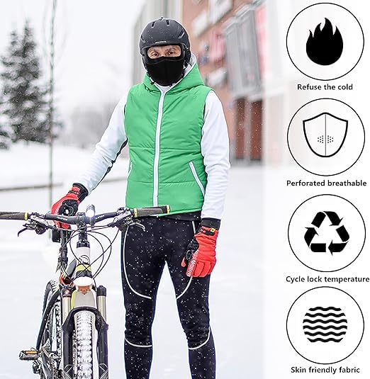 Unisex Full Face Mask Windproof and Sun Protection Washable Mask Warm Anti Fog Removable Eye Protection Screen Summer Keep Goggles Cycling and Bike Mask for Women and Men[ Black]