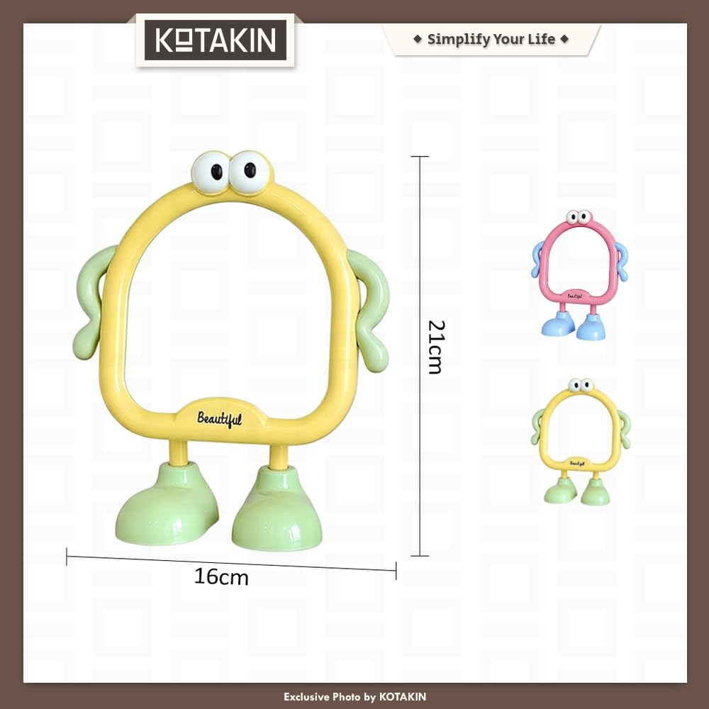 Cartoon Tabletop Vanity Mirror – Cute Standing Desk Mirror for Makeup, Dressing & Home Decoration