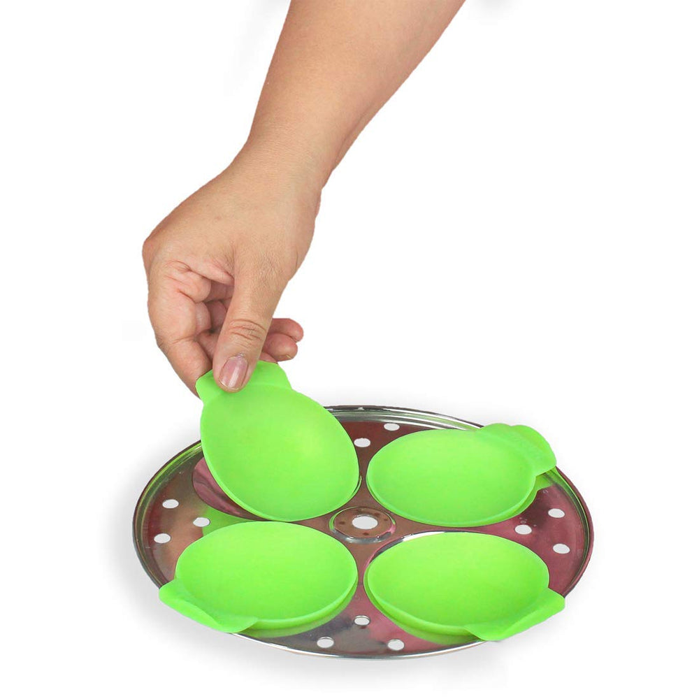 Premium Silicone Idly Maker | 8Pcs | Multipurpose- Dhokla Maker | Cupcake I Muffin Maker | Perfect round shaped Idlis I Food Grade Silicone | BPA Free | Minimum Wastage of Batter | Oven, Microwave & Dishwasher Safe