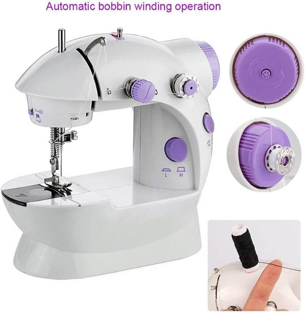 Mini Sewing Machine With Foot Pedal, Adapter,Tableset,Sewing Kit Tailoringmachine Portable Sewing Device Silai Machine For Beginners Electric Crafting Mending Machine | (1), Multicolor