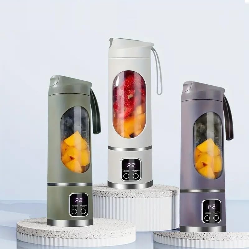 Portable JuicerBlender Electric Juicers Fruit Mixers USB Rechargeable Smoothie Mini Blender Personal Juicer 10 Blades 3 Gears With 1500 Mah Rechargeable Battery-Smoothie Juicer