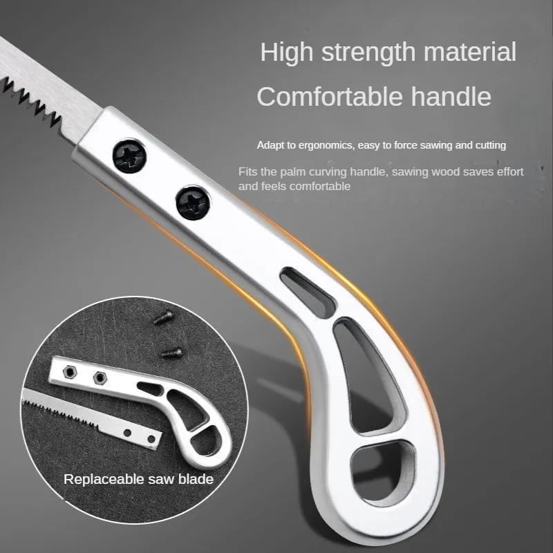 Outdoor Portable Sharp Blade Hand Saw – SK5 Saw Home Manual Pruning Hacksaws –Ergonomic Non-Slip Handle – Anti-Skip Hand Steel Strength Tool Ice Hand Saw Cutting Wood,PVC,Bone,Pruning Saw