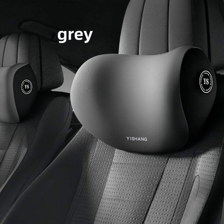 Car Neck Pillow,Neck Pain Relief for Long Drive Car Seat Back Head Rest Memory Foam Pillow for Driving with Adjustable Strap,and Breathable Removable Cover