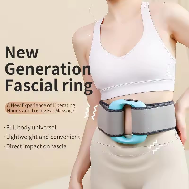 Percussion Massage Ring for Full Body Pain Relief- J16A, Rechargeable Cordless Deep Tissue Massage Ring Machine with Strap for Legs, Arms, Use at Home, Gym & During Travel - 8 Massager Modes