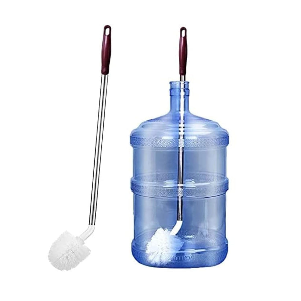 20L Water Can Cleaning Brush | 360° Rotating Nylon Wet & Dry Bottle Brush for Water Dispensers & Narrow Neck Containers | Long Handle Brush for Bottles, Jars & Cans (Multicolor, Pack of 1)