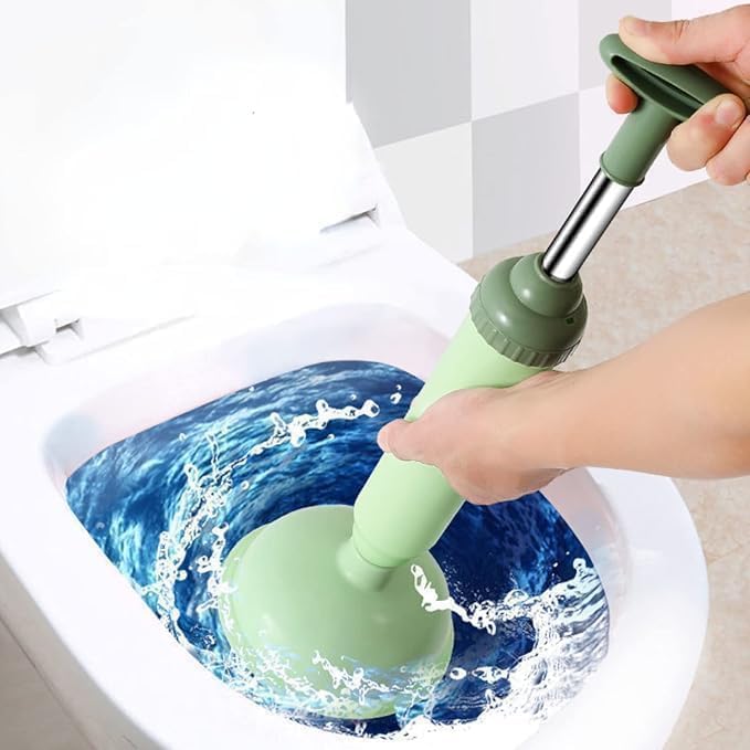 Toilet Plunger Air Power Remover Turbo Flush High Pressure Dredging Air Pump Plunger for Toilet, Bathroom, washroom, Sink