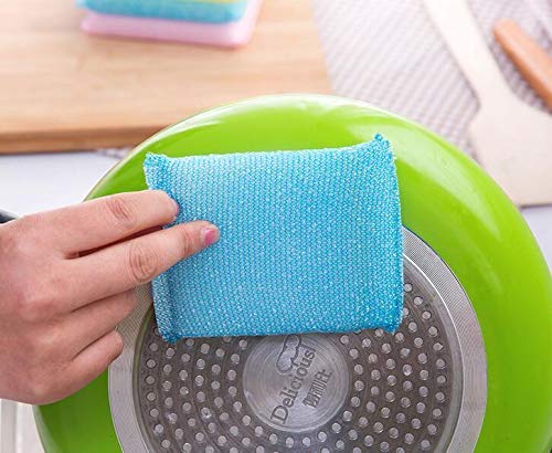 Kitchen Dish Sponge and Cleaning Scrubber, Dual Layer, Pack of 6