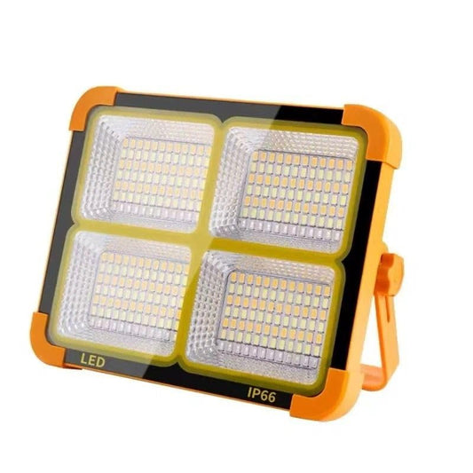 Portable LED Work Solar Light Use for emergency IP66 Waterproof,USB & Solar Rechargeable LED Flood Light - 288 LED's Outdoor Light 5 Adjustable Light mode for Garden, Camping, Garage