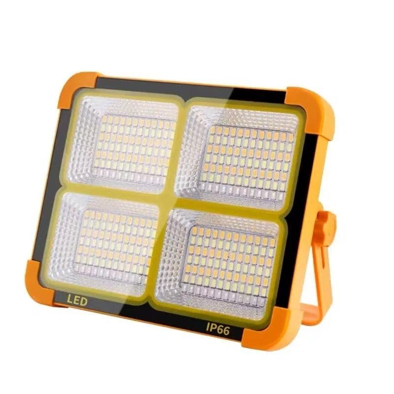 Portable LED Work Solar Light Use for emergency IP66 Waterproof,USB & Solar Rechargeable LED Flood Light - 288 LED's Outdoor Light 5 Adjustable Light mode for Garden, Camping, Garage