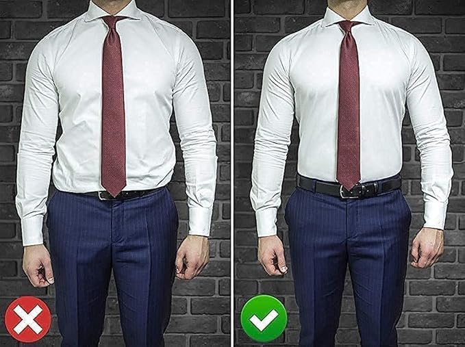 Advanced Tucker Shirt Stay Tuck in Adjustable Belt For Men And Women | Formal, Garter Elastic Strecheable Belt (Black)