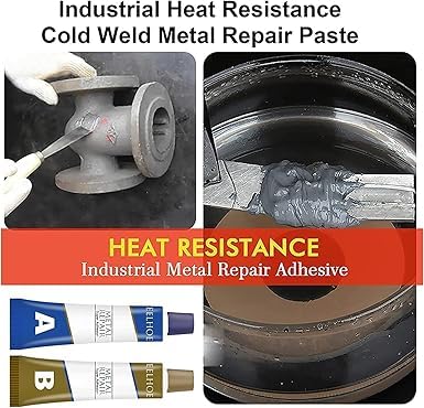 AB Welding Glue Repair Paste – Heavy Duty Metal Adhesive for Cast Iron, Steel & Aluminum – Cold Weld & Heat Resistant Bonding Agent
