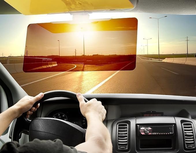 HD Visor for Car, for Day and Night, Polarized Sun Visor, Anti-Glare, UV Blocking Sun Protection Vehicle Windshield Sunshade for Clearer Vision and Safe Driving (car Sun Visor)