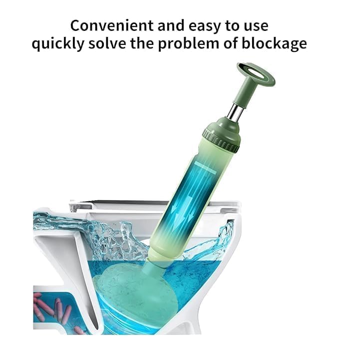 Toilet Plunger Air Power Remover Turbo Flush High Pressure Dredging Air Pump Plunger for Toilet, Bathroom, washroom, Sink