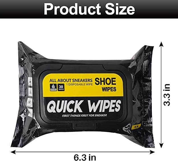 Natural Sneaker & Shoe Cleaner Wipes (Pack of 80) – Portable Disposable Wipes for Quick Stain Removal