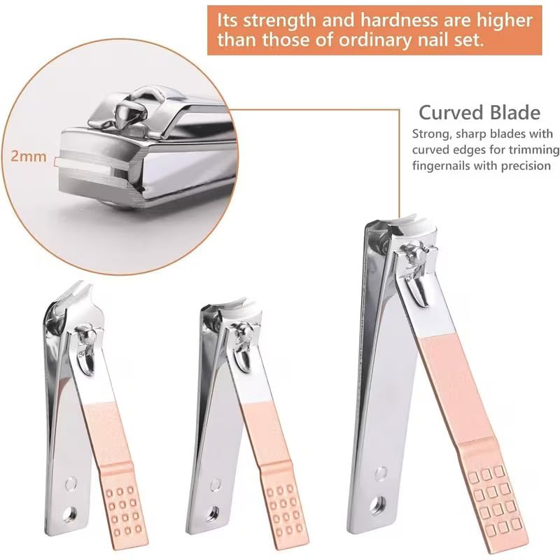18 in 1 Stainless Steel Manicure Set Professional Nail Care Grooming Kit for Men and Women with Nail Clipper Pedicure Tool Eyebrow Ear and Facial Tools in Portable Travel PU Leather Case