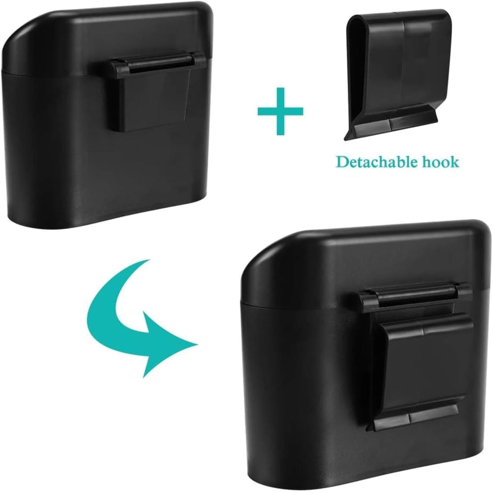 Car Trash Can with Lid – Mini Car Dustbin Hanging Auto Garbage Bin Holder for Car Interior, SUV, Office & Home (Black, Pack of 1)