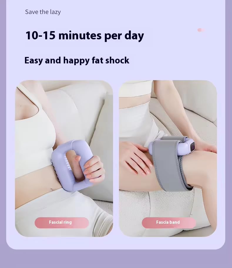 Percussion Massage Ring for Full Body Pain Relief- J16A, Rechargeable Cordless Deep Tissue Massage Ring Machine with Strap for Legs, Arms, Use at Home, Gym & During Travel - 8 Massager Modes