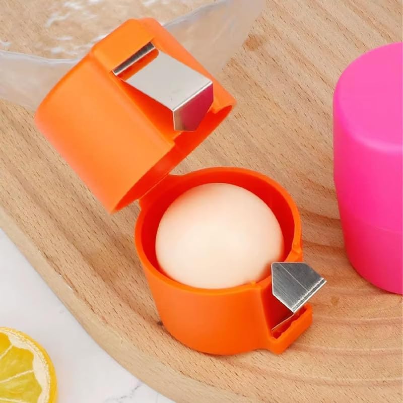 Egg Cracker Durable Multicolor Egg Shell Opener Tool Compact Manual Egg Breaker Gadget for Raw Hard Boiled Eggs Kitchen Camping Use