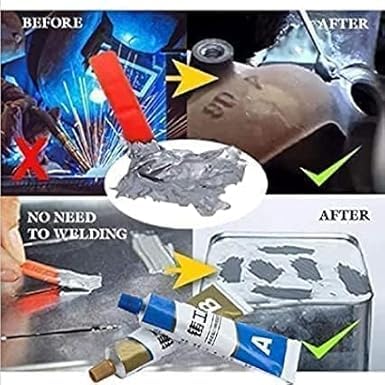 AB Welding Glue Repair Paste – Heavy Duty Metal Adhesive for Cast Iron, Steel & Aluminum – Cold Weld & Heat Resistant Bonding Agent