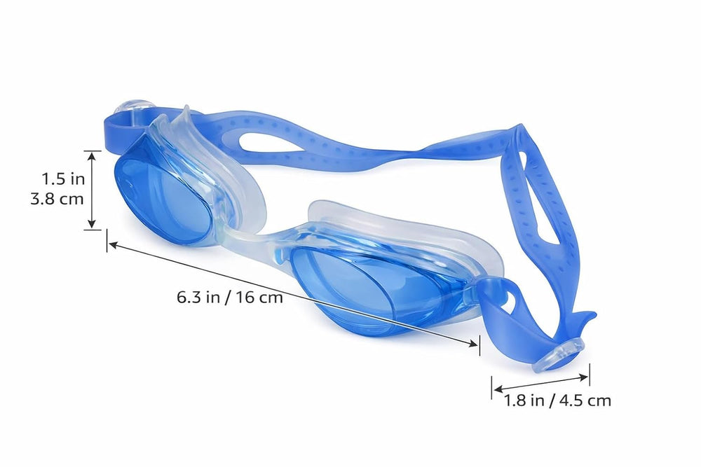 Swimming Goggles with Adjustable Double Strap, Anti Fog Lens with UVA UVB Protection, Silicone Gasket Eye Goggles for Swimming
