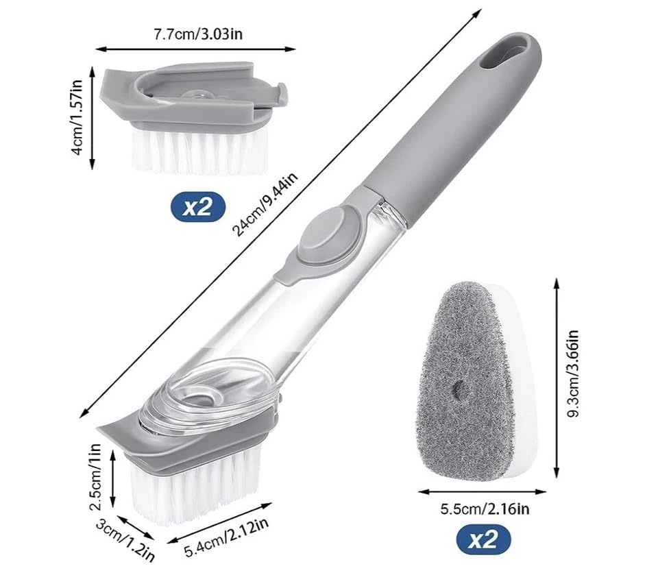 Decontamination Cleaning Brush Heavy Duty Multi-Purpose Scrubber for Deep Cleaning Industrial Home Kitchen Bathroom Car Tools Surfaces Stain Removal Durable Ergonomic Handle Anti Slip Grip