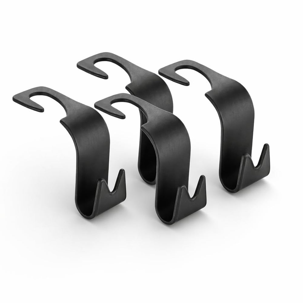 Car Backrest Hanger with Headrest Support Stand 4 Pcs – Sturdy Stance Hook for Neck & Back Support for Drivers, Multi-Purpose Seat Hanger for Bags & Clothes, Improves Posture & Driving Comfort