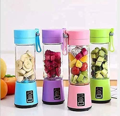 Portable 6-Blade USB Rechargeable Juicer Blender (380ml) – Personal Smoothie & Shake Maker