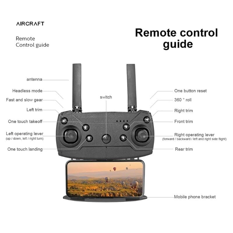 E88 Pro Mini Drone with Dual HD Camera, 4K Wide Angle WiFi FPV Foldable RC Quadcopter, Altitude Hold & One-Key Return for Beginners (Grey)