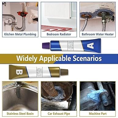 AB Welding Glue Repair Paste – Heavy Duty Metal Adhesive for Cast Iron, Steel & Aluminum – Cold Weld & Heat Resistant Bonding Agent