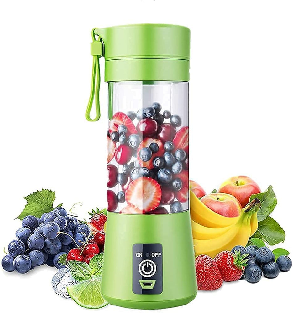 Portable 6-Blade USB Rechargeable Juicer Blender (380ml) – Personal Smoothie & Shake Maker