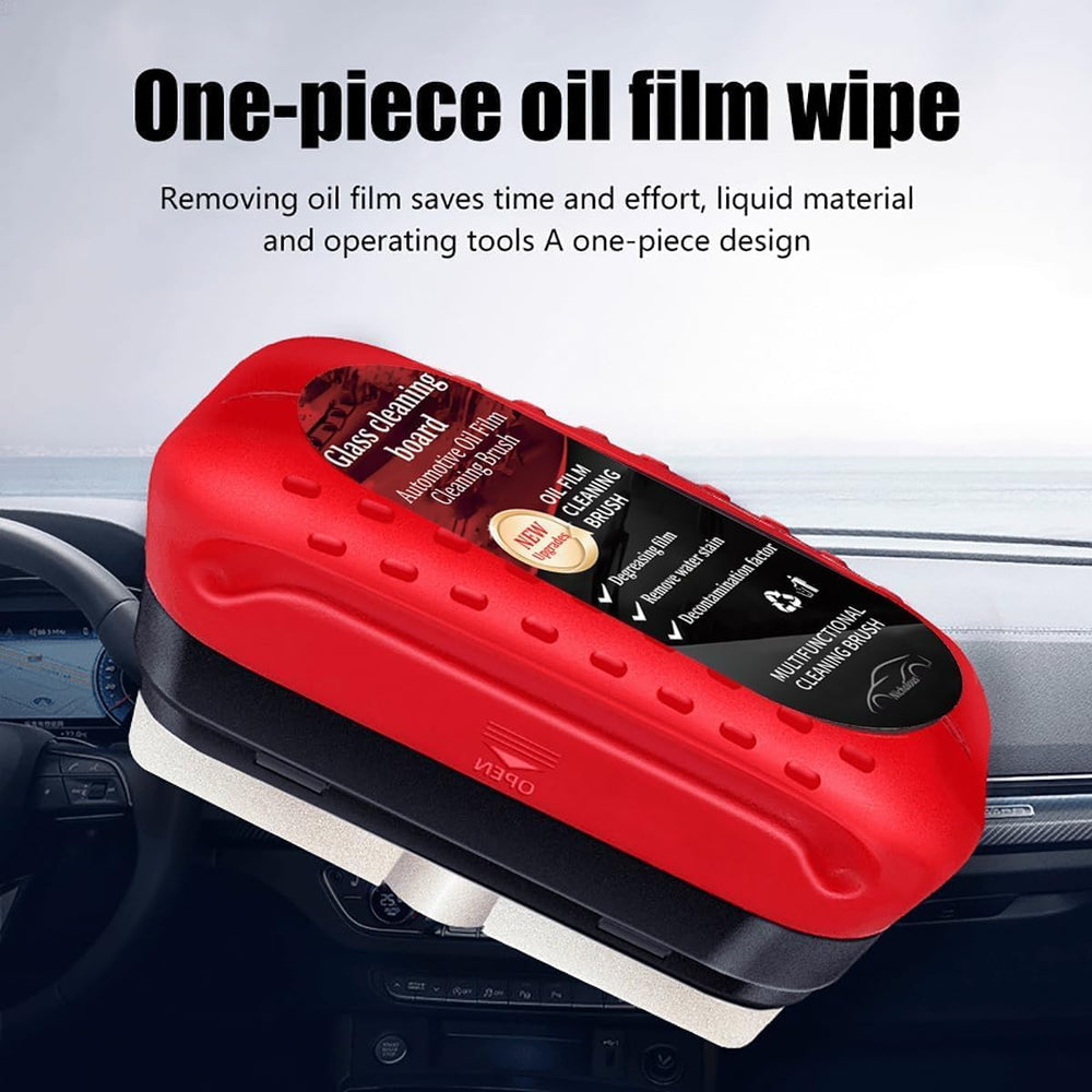 Automotive Oil Film Cleaning Brush, Car Glass Oil Film Removal Cleaner, Glass Cleaning Board, Powerful Windshield Cleaner & Oil Film Remover, Enhance Visual Effect Of Windshield