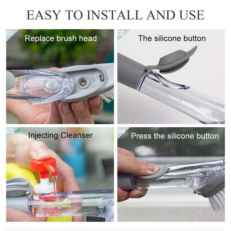 Decontamination Cleaning Brush Heavy Duty Multi-Purpose Scrubber for Deep Cleaning Industrial Home Kitchen Bathroom Car Tools Surfaces Stain Removal Durable Ergonomic Handle Anti Slip Grip