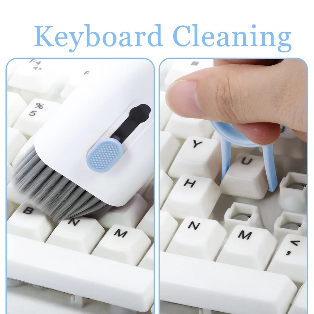 7 in 1 Electronic Cleaner kit | Cleaning Kit for iPad | iPhone | Airpods | Monitor Screen | Keyboard | Dust Brush Including Soft Sweep | Swipe | Airpod Cleaner Pen | Key Puller and Spray Bottle