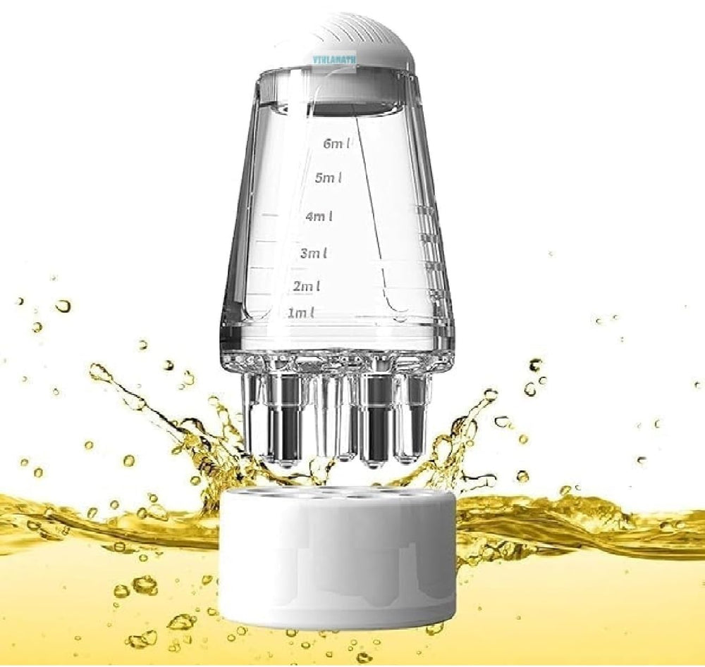 Hair Oil Applicator Comb,Smooth Root Comb Applicator Bottle For Scalp Oil,Anti Hair Loss Lotion Dispenser,Anti-Leak,6Ml Scale Control,Salon Care,Oily/Greasy Hair,Transparent-(Pack Of 1)