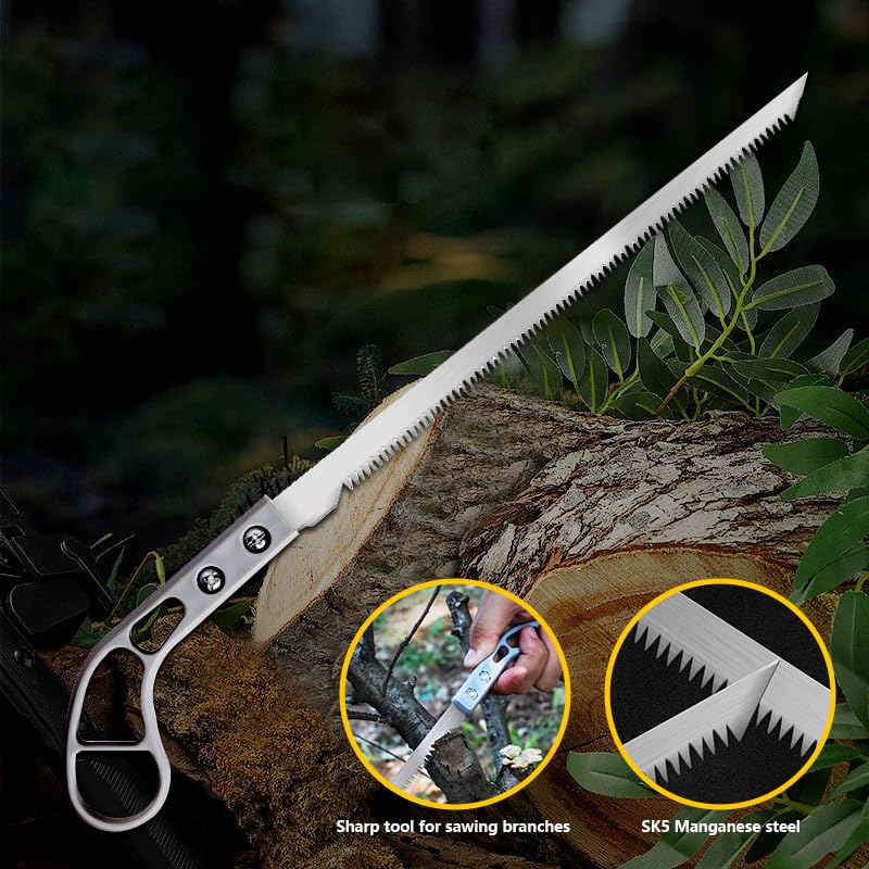 Outdoor Portable Sharp Blade Hand Saw – SK5 Saw Home Manual Pruning Hacksaws –Ergonomic Non-Slip Handle – Anti-Skip Hand Steel Strength Tool Ice Hand Saw Cutting Wood,PVC,Bone,Pruning Saw