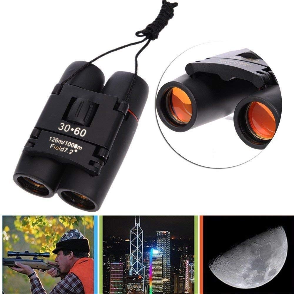 Telescope HD Vision Binoculars 10000M High Power for Outdoor Travel Stargazing Concerts Sports Optical Vision Binocular Fixed Zoom (30X60)
